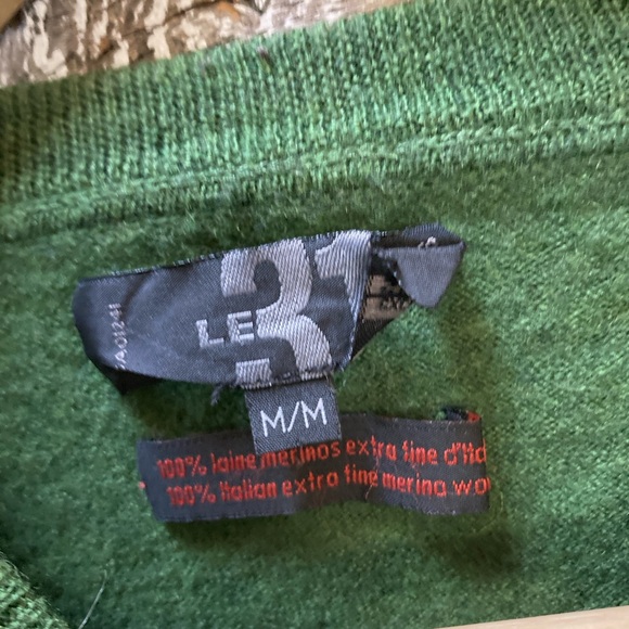 🏷 Le 31 (Simons) | Merino Wool Crew Neck Sweater - S/M, Green - Picture 2 of 7